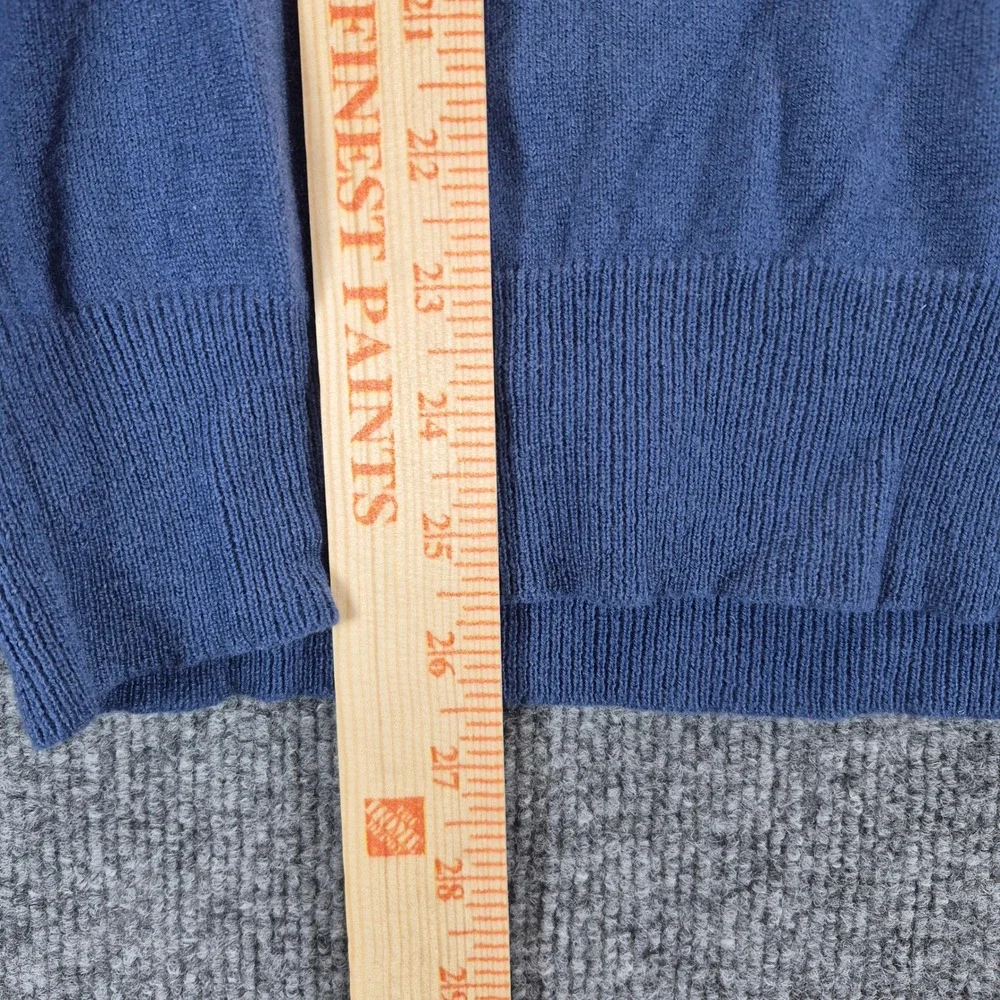 Polo Ralph Lauren Sweater 100% Cashmere V-Neck Medium Blue Mens